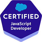 Salesforce Certified JavaScript Developer credential badge