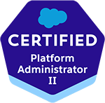 Salesforce Certified Platform Administrator II credential badge