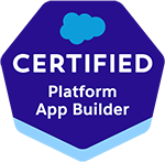Salesforce Certified Platform App Builder credential badge