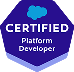 Salesforce Certified Platform Developer credential badge