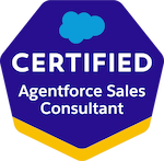 Salesforce Certified Agentforce Sales Consultant credential badge